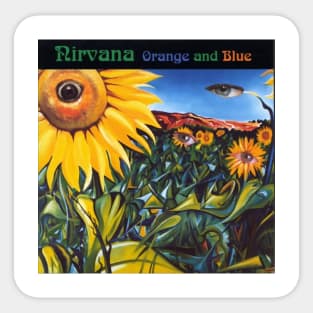 orange and blue nirvana 1967 Sticker